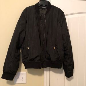Black bomber jacket